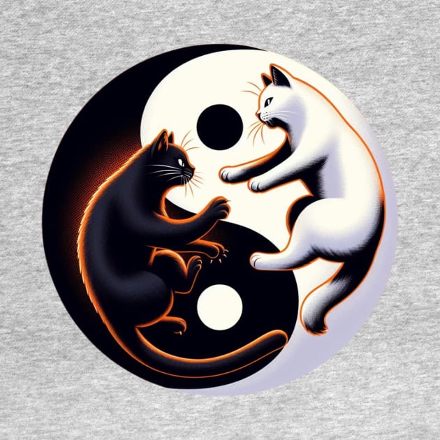 Ying Yang Cat Fight by Shawn's Domain